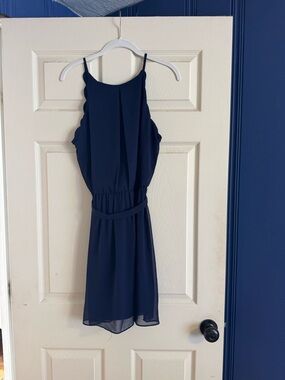 BCX Navy Spaghetti-Strap Dress